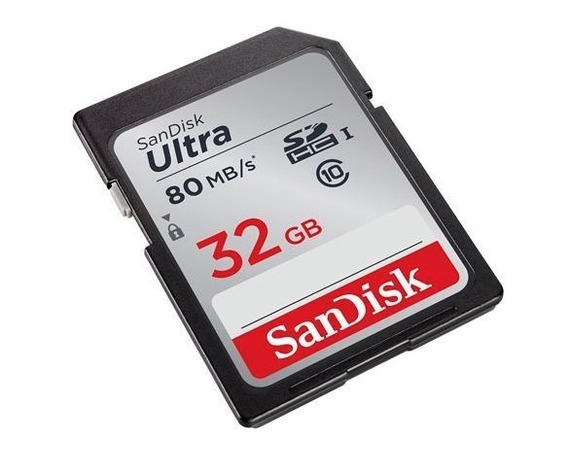 SanDisk Ultra 32 GB SDHC 80MB/s Class 10 SD-kaart