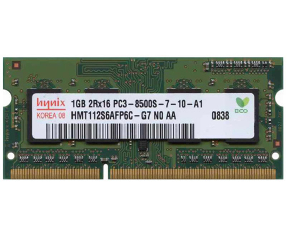 Hynix 1x 1GB 2Rx16 PC3 - 8500S RAM-geheugen