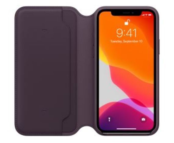 Apple iPhone 11 Pro Leather Folio Aubergine