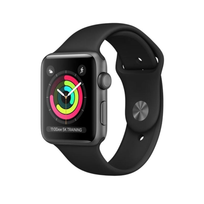 Apple Watch Series 3 42mm Space Gray Black Sport Band