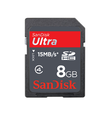 SanDisk Ultra 8 GB SDHC 15MB/s Class 4 SD-kaart