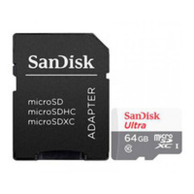 SanDisk 64 GB Micro-SDXC Class 10 Micro-SD-kaart + SD-adapter