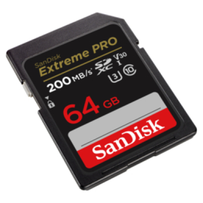 SanDisk Extreme Pro 64 GB SDXC 200MB/s Class 10 SD-kaart